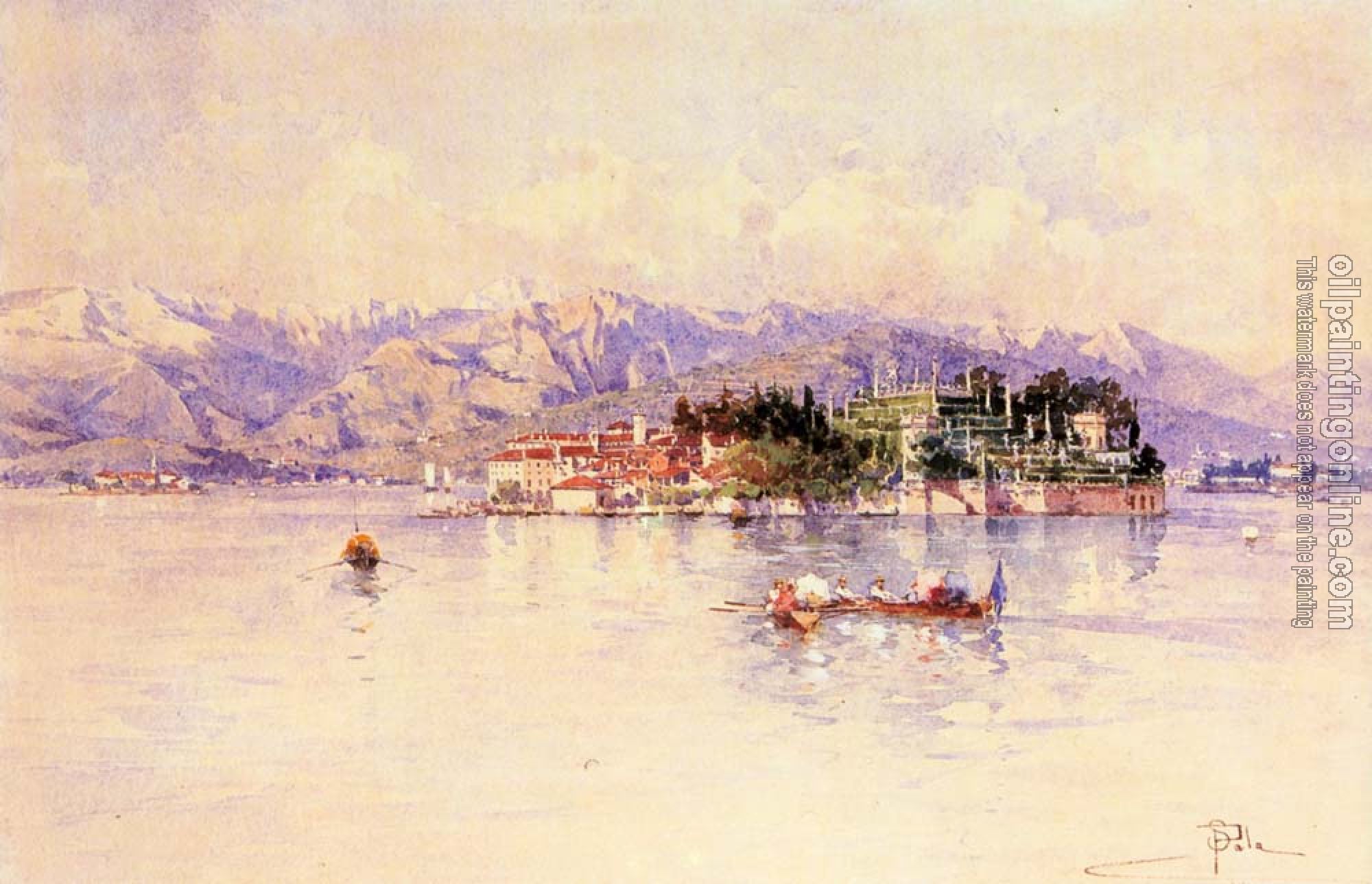 Paolo Sala - Boating On Lago maggiore Isola Bella Beyond